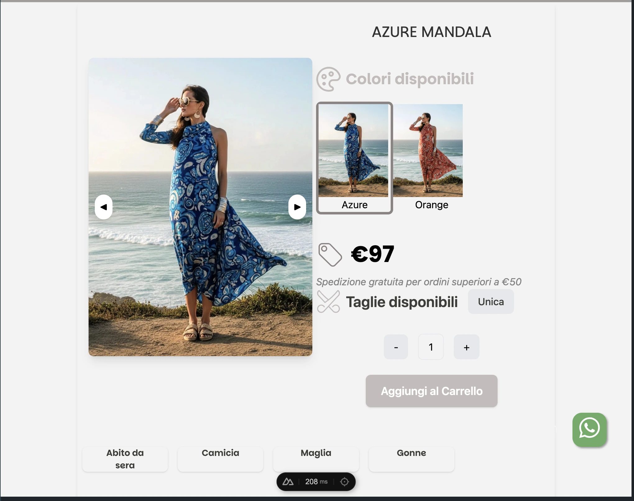 Scheda prodotto dettagliata