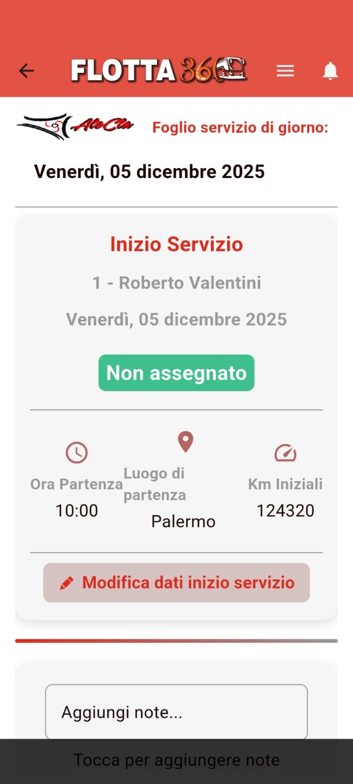 Foglio di servizio digitale
